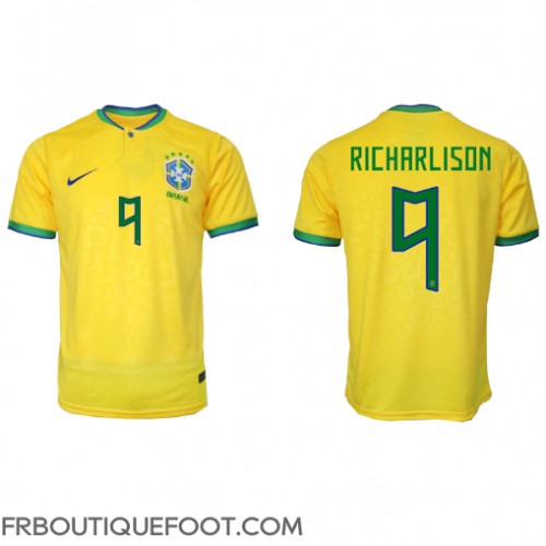 Maillot de foot Brésil Richarlison #9 Domicile vêtements Monde 2022 Manches Courtes